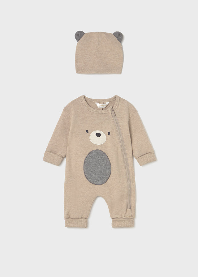Mayoral Babygrow com gorro recém nascido