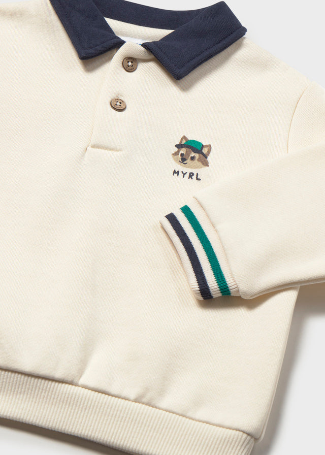 Mayoral Sweat gola polo serigrafia bebé