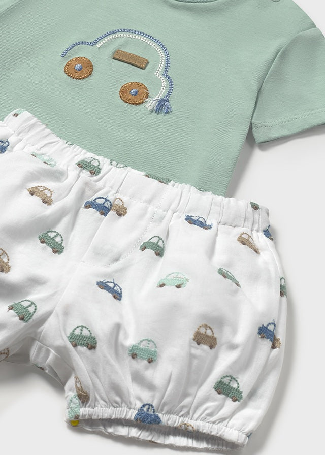 Mayoral Conjunto calções cueca e t-shirt recém nascido