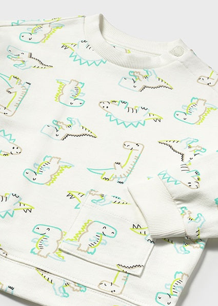 Mayoral Sweat estampada dinossauros bebé