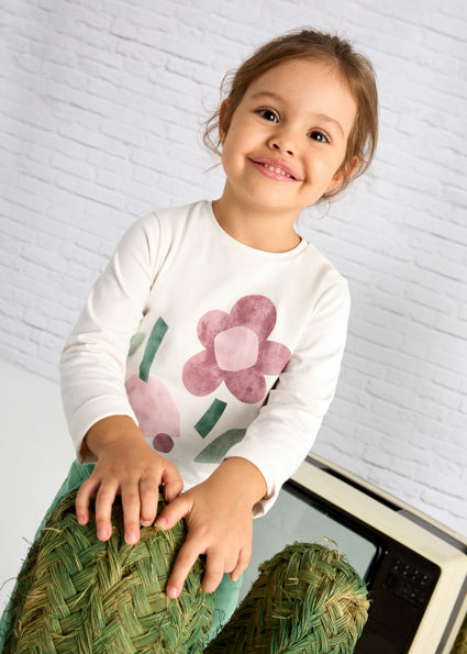 Mayoral Camisola manga comprida flores menina