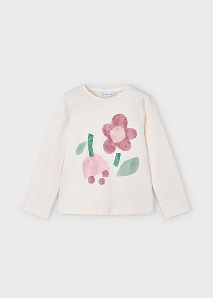 Mayoral Camisola manga comprida flores menina