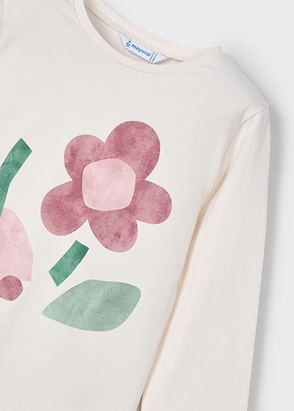 Mayoral Camisola manga comprida flores menina