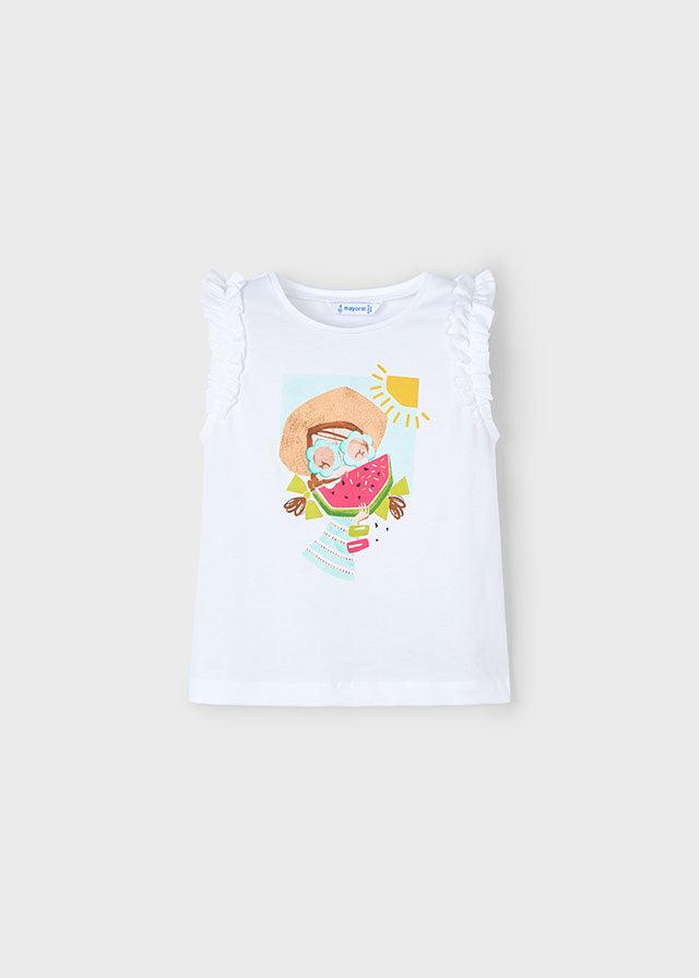 Mayoral T-shirt sem mangas menina