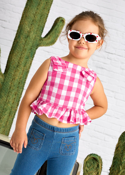 Mayoral Top peplum laço menina