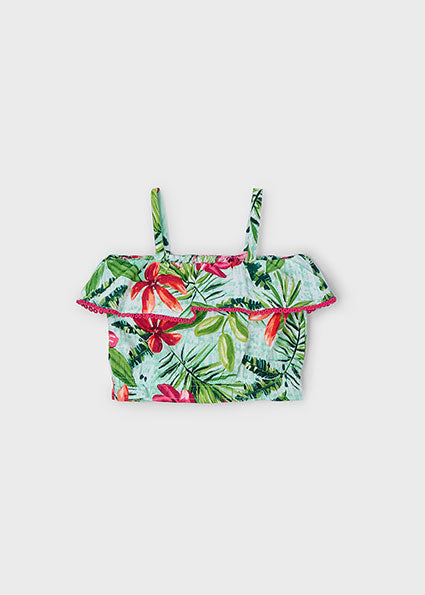 Mayoral Top estampado folho menina
