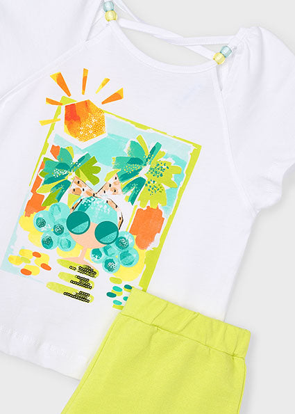 Mayoral Conjunto calção e t-shirt menina