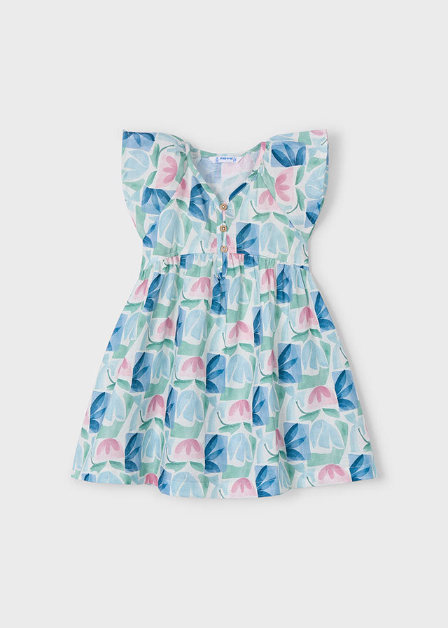 Mayoral Vestido estampado flores geométricas menina