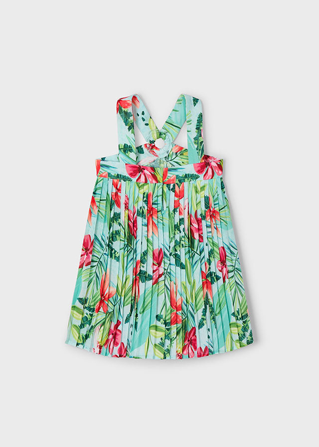 Mayoral Vestido plissado tropical menina