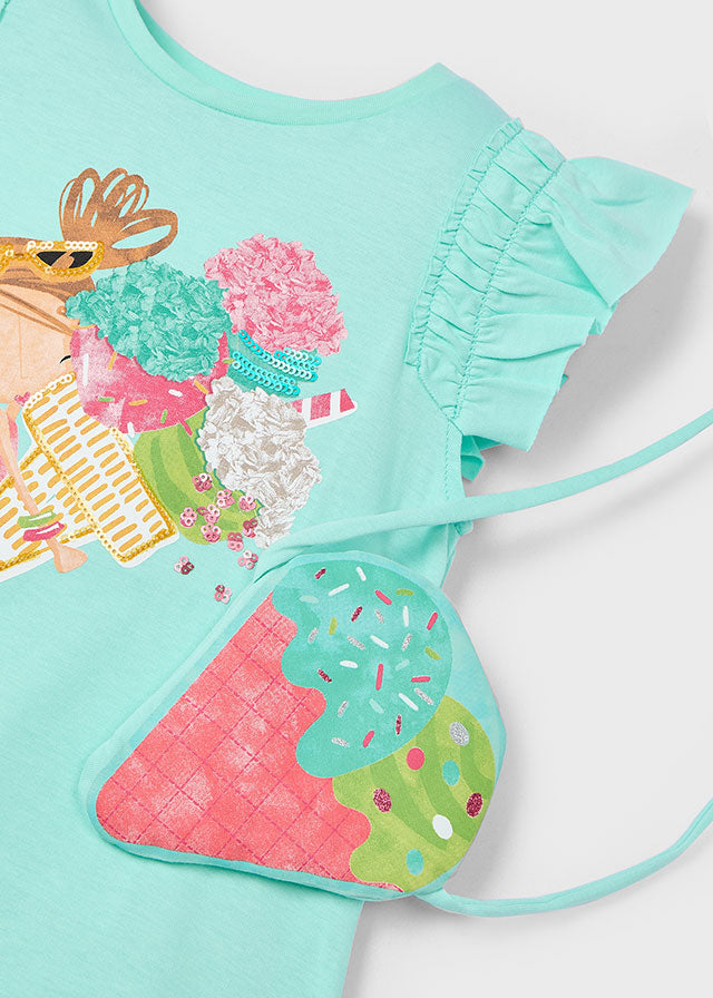 Mayoral Vestido com bolsa gelado menina