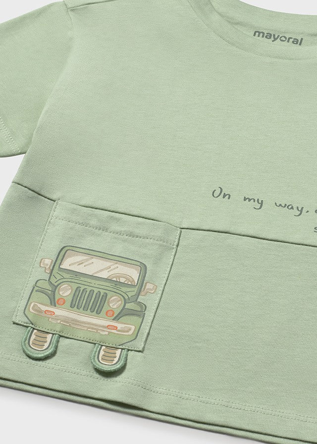 Mayoral T-shirt bolso carrinho bebé