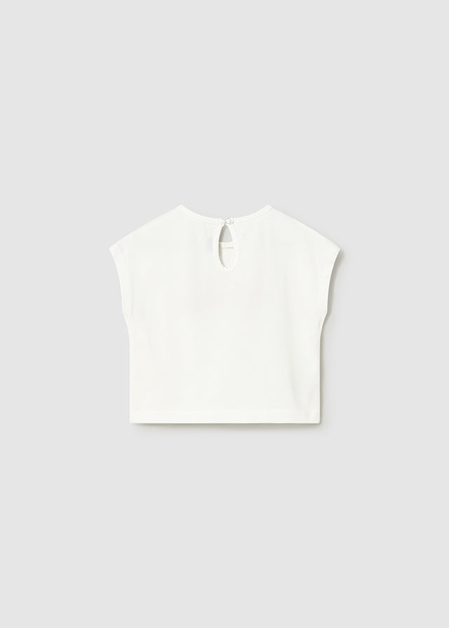 Mayoral T-shirt detalhes crochê bebé