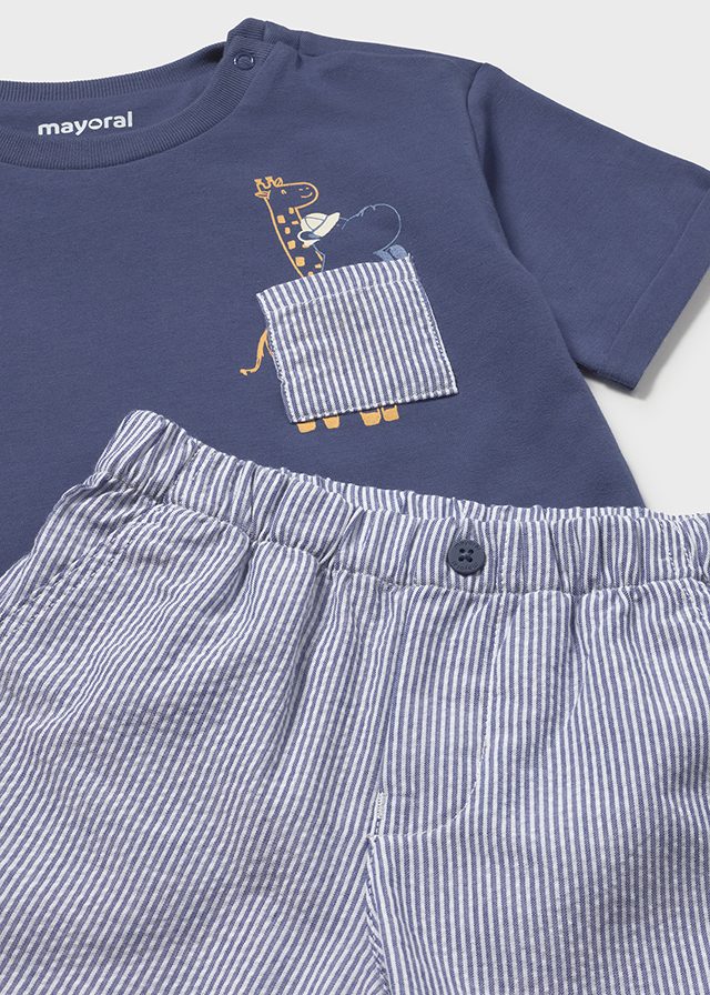 Mayoral Conjunto bermuda e camisa bebé