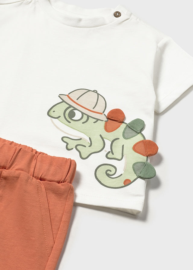 Mayoral Conjunto calção e t-shirt interativa bebé