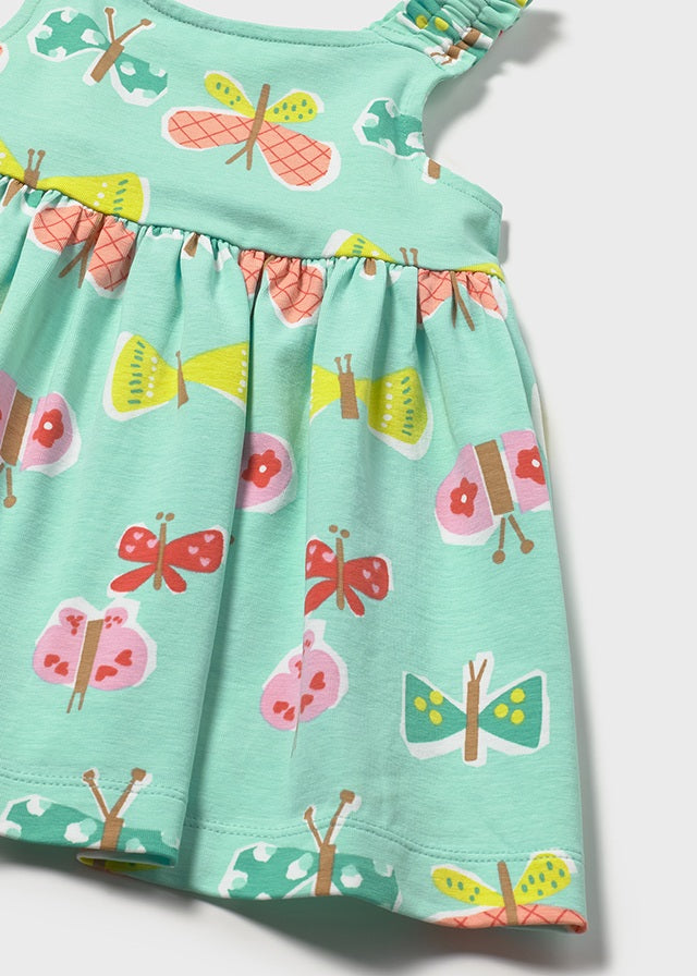 Mayoral Vestido estampado com cuequinha bebé