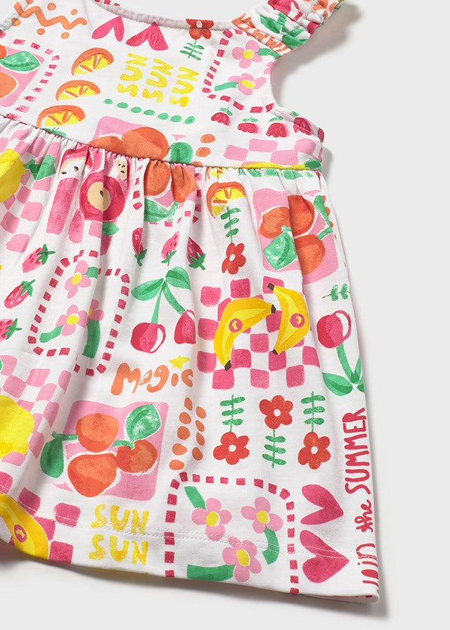 Mayoral Vestido estampado com cuequinha bebé (Cópia)