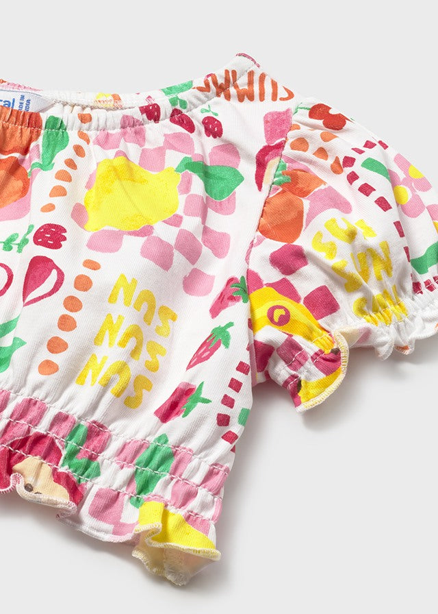 Mayoral Conjunto 3 peças com fita de cabelo bebé