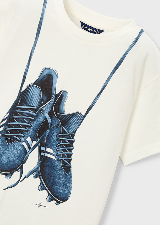 Mayoral T-shirt chuteiras menino