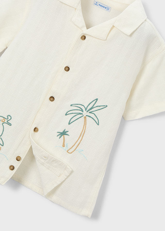 Mayoral Camisa detalhes bordados menino