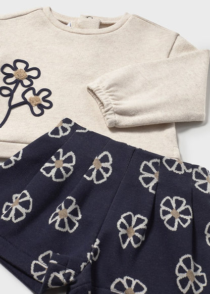 Mayoral Conjunto calções flores bebé