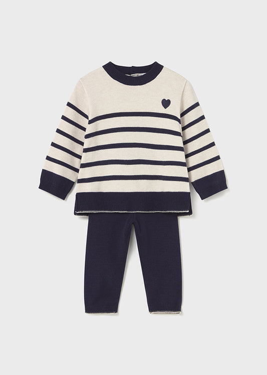 Mayoral Conjunto calças e camisola malha bebé