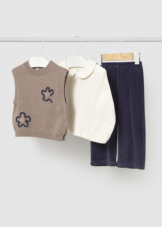 Mayoral Conjunto colete 3 peças bebé