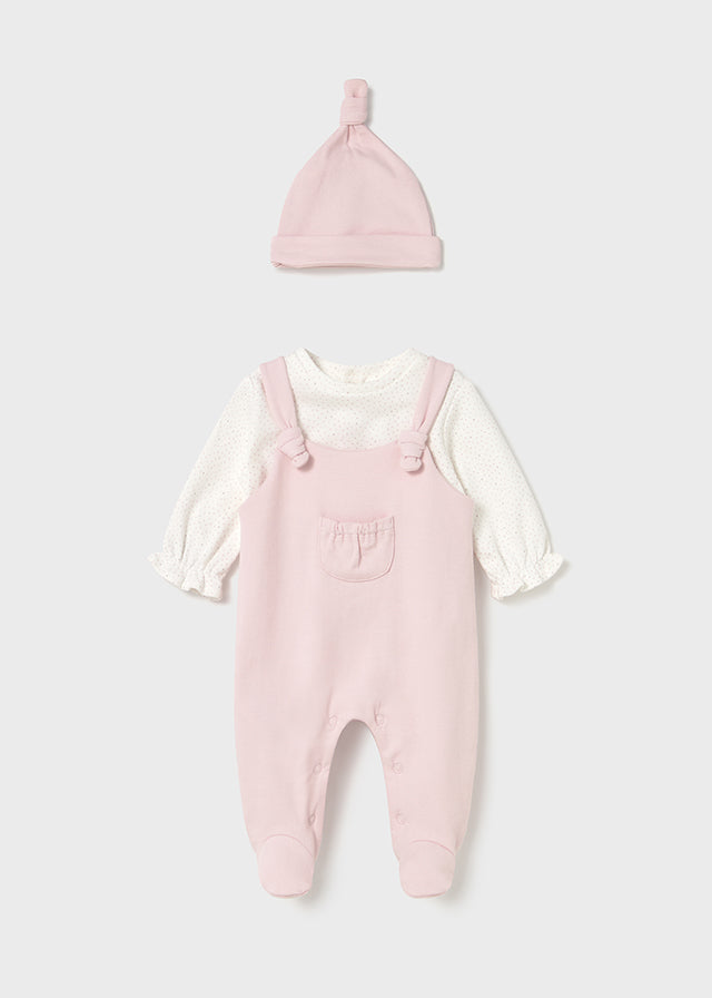 Mayoral Babygrow com gorro recém nascida