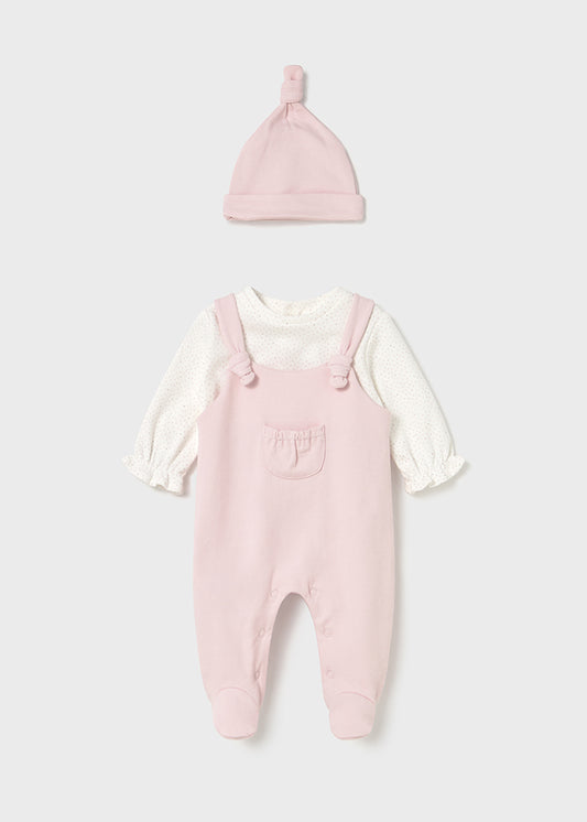 Mayoral Babygrow com gorro recém nascida