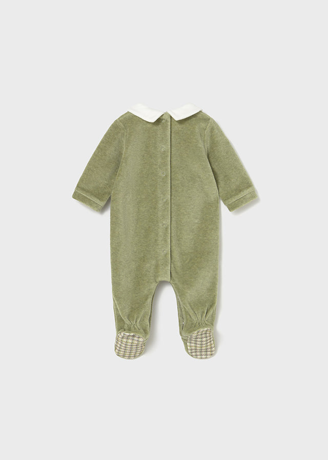 Mayoral Babygrow aveludado com gola recém nascido