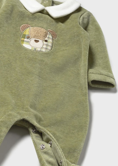 Mayoral Babygrow aveludado com gola recém nascido