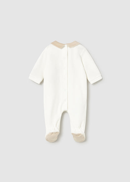 Mayoral Babygrow aveludado com gola recém nascido