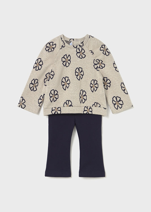 Mayoral  Conjunto leggings e sweat estampada bebé