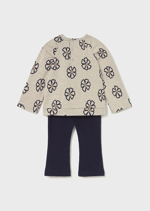 Mayoral  Conjunto leggings e sweat estampada bebé