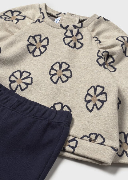 Mayoral  Conjunto leggings e sweat estampada bebé