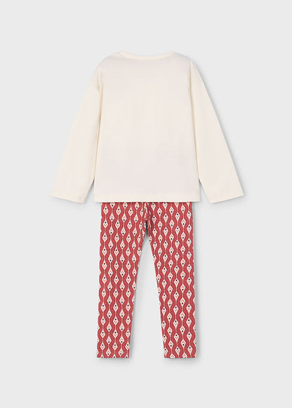 Mayoral Conjunto leggings estampado e camisola menina