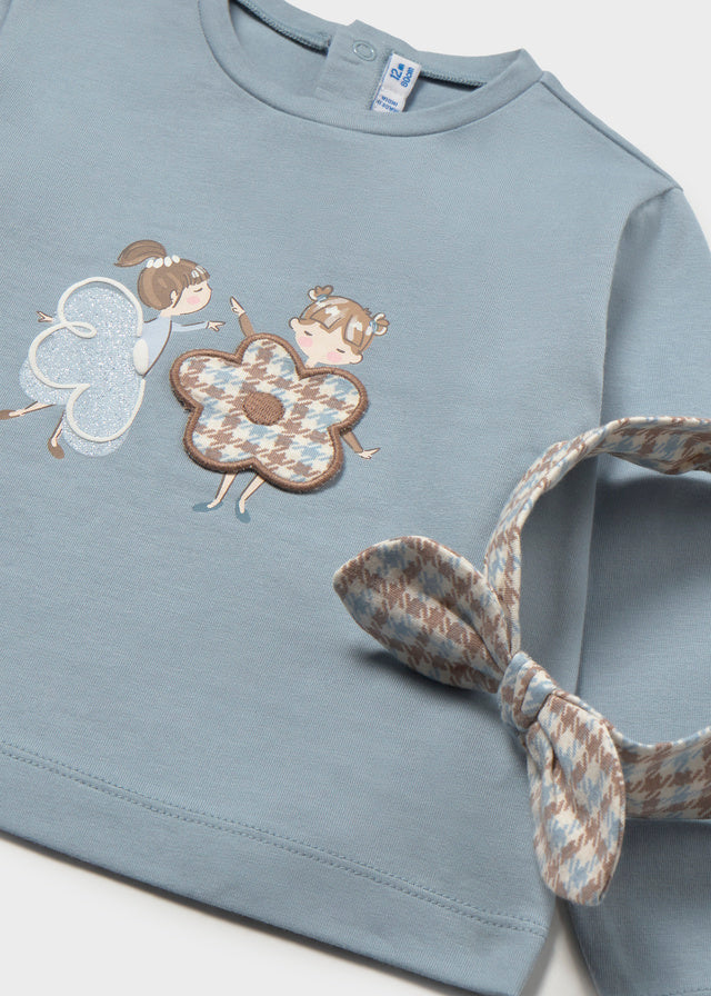 Mayoral Camisola com fita cabelo bebé