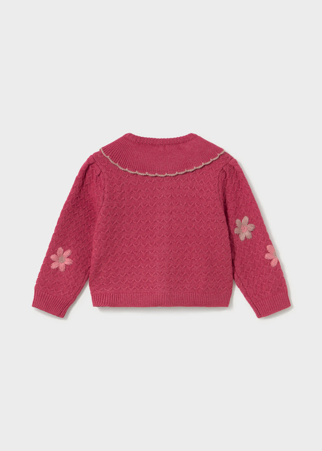 Mayoral Bolero tricô flores bebé