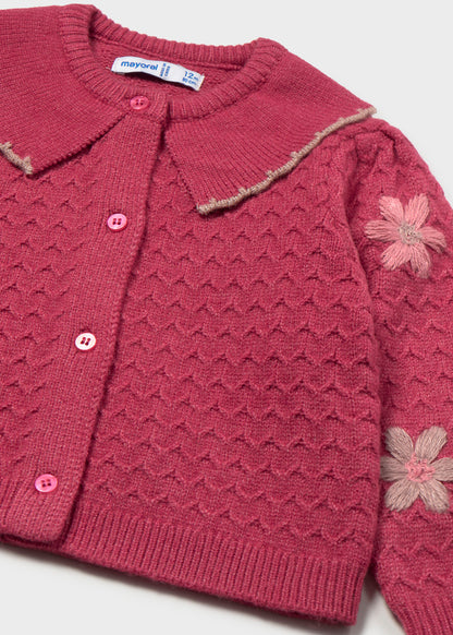 Mayoral Bolero tricô flores bebé