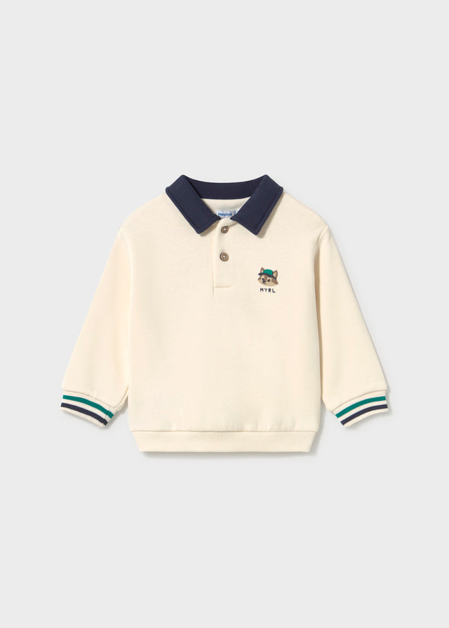 Mayoral Sweat gola polo serigrafia bebé
