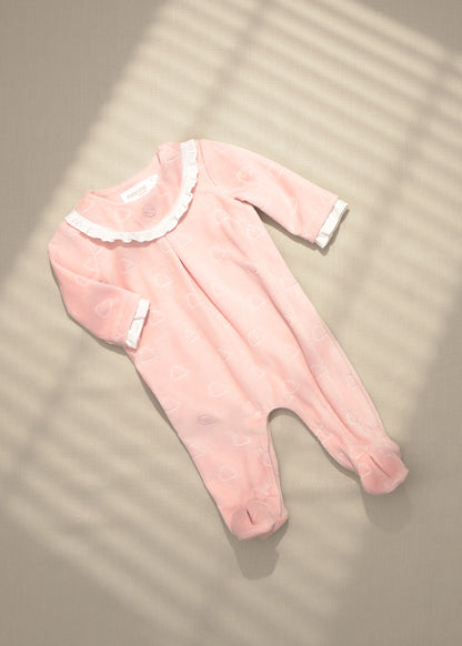 Mayoral Pijama aveludada recém nascida