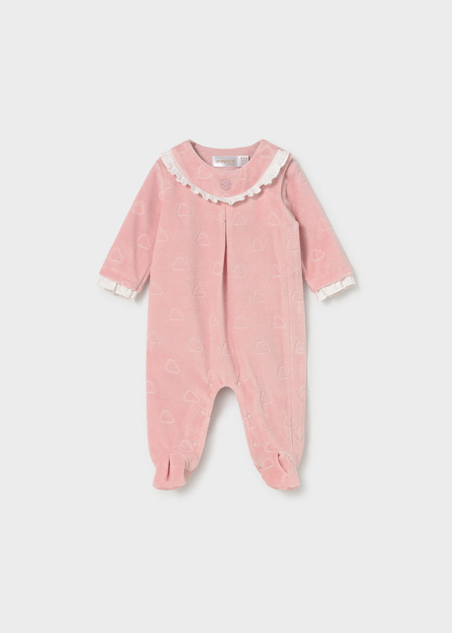 Mayoral Pijama aveludada recém nascida