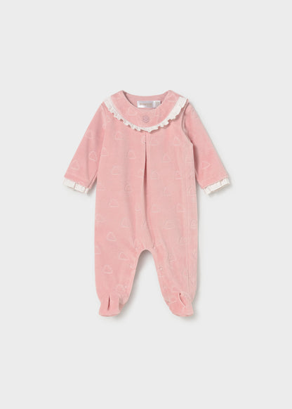 Mayoral Pijama aveludada recém nascida