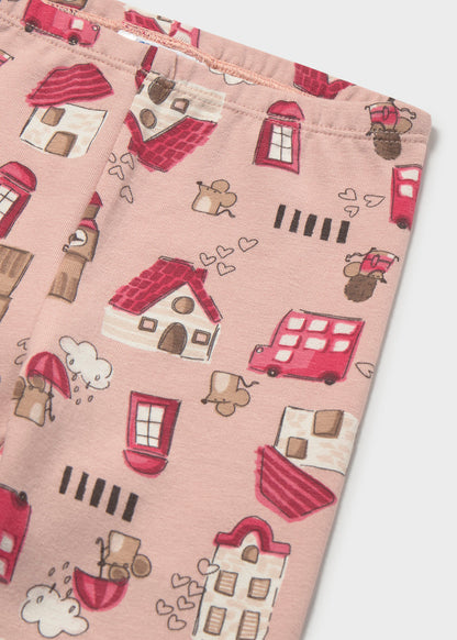 Mayoral Conjunto com fita e leggings estampado bebé