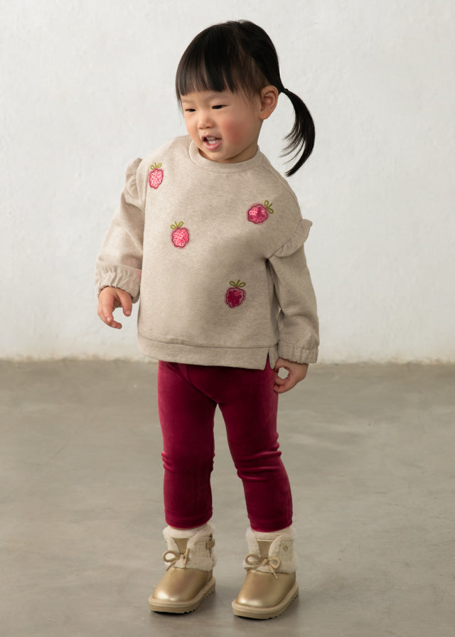 Mayoral Conjunto sweat e leggings veludo bebé