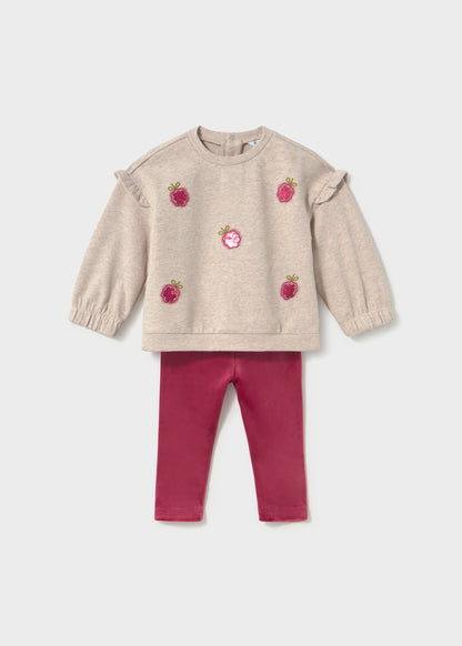 Mayoral Conjunto sweat e leggings veludo bebé