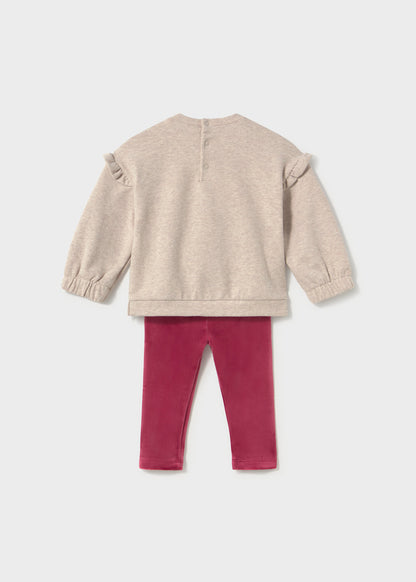 Mayoral Conjunto sweat e leggings veludo bebé