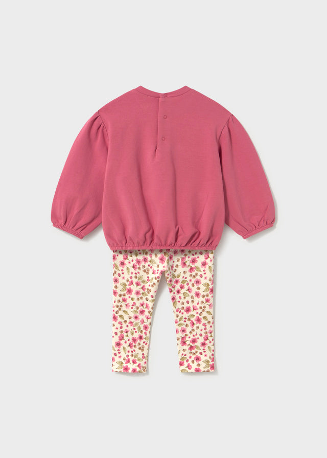 Mayoral Conjunto leggings estampado e sweat bebé