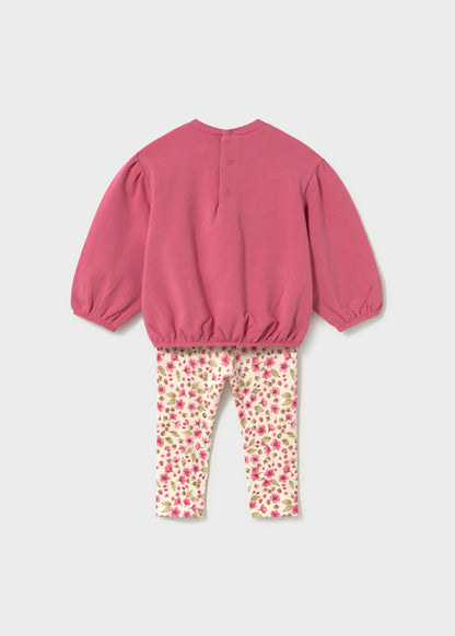 Mayoral Conjunto leggings estampado e sweat bebé