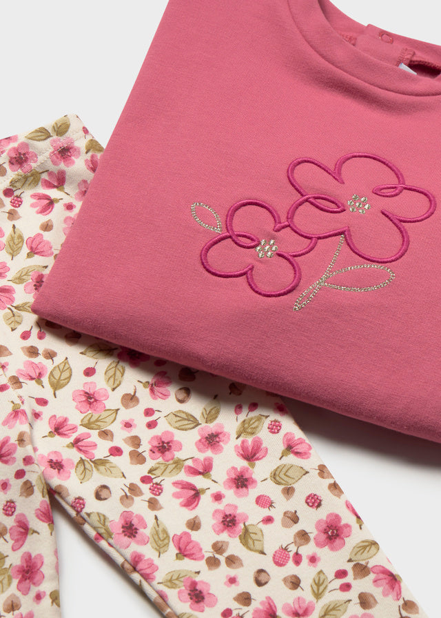 Mayoral Conjunto leggings estampado e sweat bebé