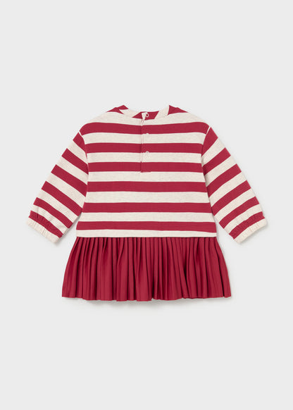 Mayoral Vestido combinado felpa bebé